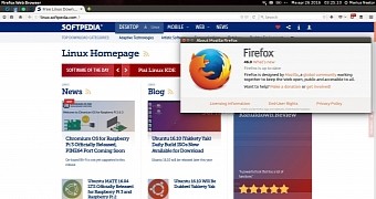 Mozilla Firefox 46.0 in Ubuntu 16.04 LTS