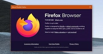 Mozilla Firefox 73 on Windows 10