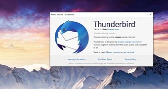The latest version of Mozilla Thunderbird