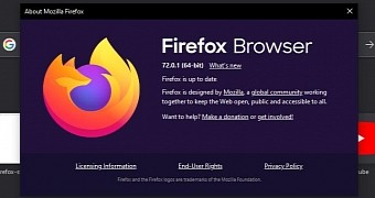 The latest version of Firefox is now 72.0.1