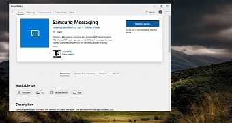 Samsung Messaging app in the Microsoft Store