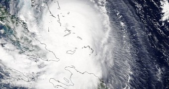 Satellite view of hurricane Joaquin on October 1