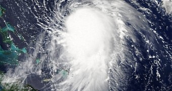 Satellite view of Joaquin near the Bahamas