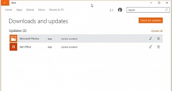 App updates in the Windows Store