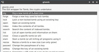 Gtomb running on SparkyLinux 4.6