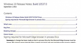 Windows 10 build 10537 release notes