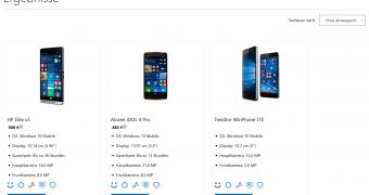 The new phone on Microsoft's website