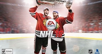 NHL 16 features Chicago Blackhawks players and the Stanley Cup