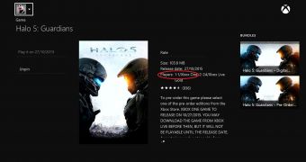 Halo 5's Xbox One listing