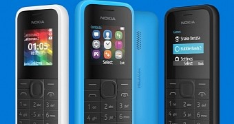 Nokia 105 Dual SIM, front and back view