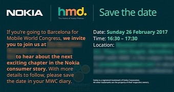 Nokia MWC 2017 invitation