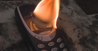 Nokia Phone Fights Admirably Against Hot Nickel Ball