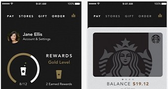 Starbucks app for iOS