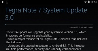 Android 5.1 comes to the Tegra Note 7