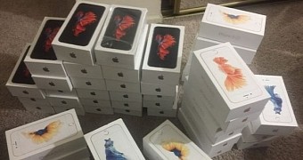 The thieves stolen $590,000 worth of iPhones