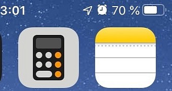 Blank space bug between the battery level and the percentage symbol