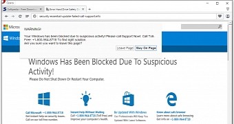 One of the crook's active tech support scam websites