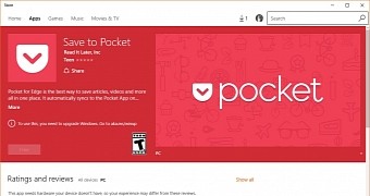 Save to Pocket extension in the store
