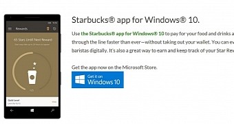 The upcoming Starbucks app for Windows phones