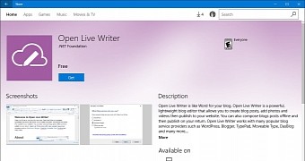 Open Live Writer in the Windows Store