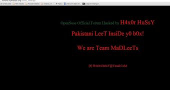 Official openSUSE forums defaced by Pakistani hacker