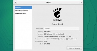 openSUSE Tumbleweed with GNOME 3.16.1