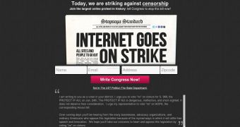 openSUSE website redirects to SOPA strike!