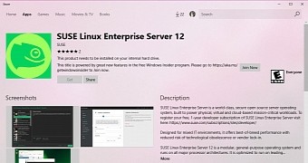 SUSE Linux Enterprise Server in the Windows Store
