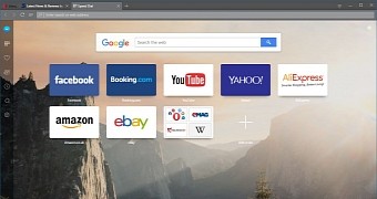 Opera browser with Reborn UI
