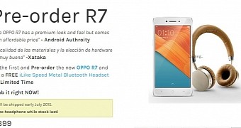 Oppo R7 Goes on Pre-Order in the US with Free Headphones in Tow
