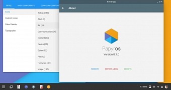 Papyros Linux Distro Uses a New Material Design Shell