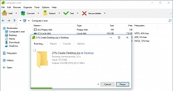 open has archive zip file with peazip