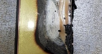Exploded Samsung phone