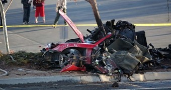 This is what was left of Paul Walker's Porsche after the crash that killed him and George Rodas
