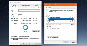 Downloads folder in Disk Cleanup