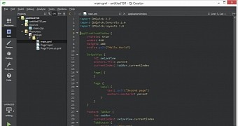 Qt Creator 4.1 with new Flat Dark theme