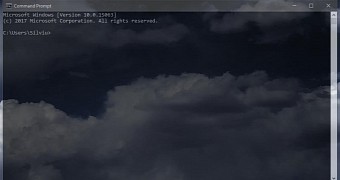 Command Prompt window with transparency