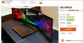 Product listing allegedly selling Razer's laptops