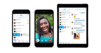 The new Skype interface in iPhone and iPad