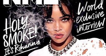 Rihanna on the cover of the latest issue of NME