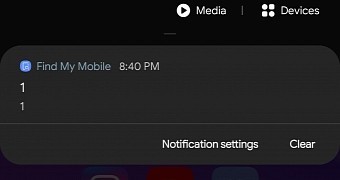 The odd notification on Samsung phones