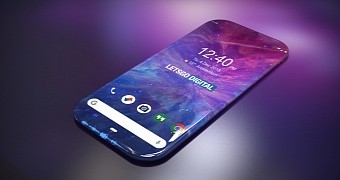 Samsung bezel-less smartphone rendering
