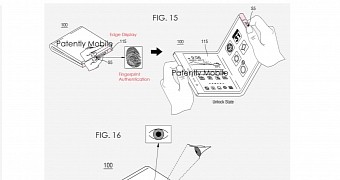 Samsung patent application for biometric IDs on foldable phones