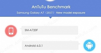 AnTuTu listing for Samsung Galaxy A7 (2017)