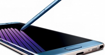 Blue Coral variant of the Galaxy Note 7