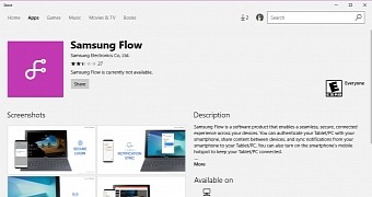 Samsung Flow in the Windows Store
