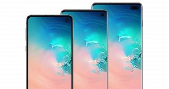 Samsung Galaxy S10 with front camera cutouts