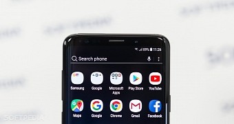 Front-facing components on the Galaxy S9