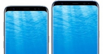 Galaxy S8 and S8+ in blue