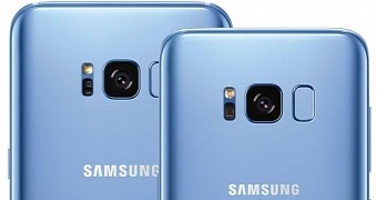 Samsung Galaxy S8 and S8+ in Coral Blue